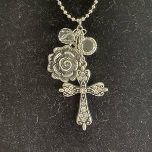 New CORE CROSS Necklace, Matching Cross Earrings set 24”